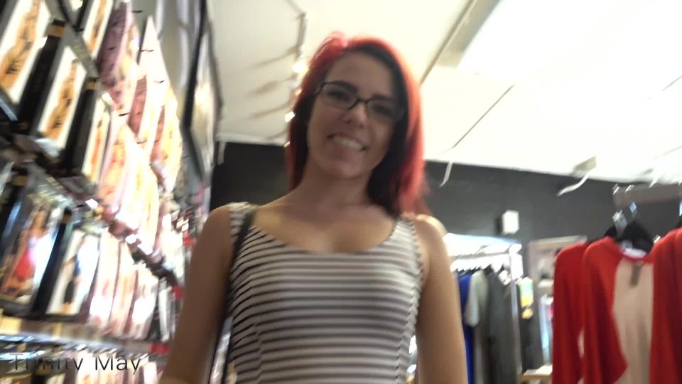 TrinityMay33 aka Trinity May in public flashing breakfast 3 porn stores on webcam 