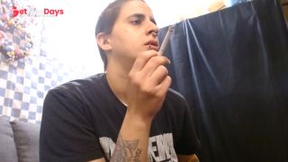 Hot Short Hair Lesbian Smoking-3