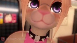 Futanari one Train stop away from cumming! Futanari Bunny - Yiff-1