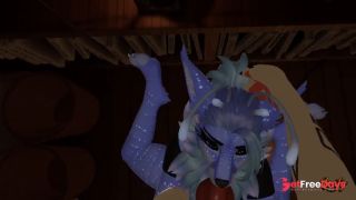 Furry alien fox takes care of a good boy-3