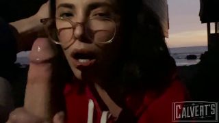 Casey Calvert   Real Life Public Beach POV Bj 1080p FullHD-8