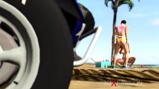 Hot Horny Brunette Has Passionate Sex On The Beach.-2