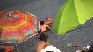 Caught cumming on nude beach!  4-9