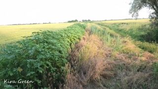 Kira GreenOutdoor Cum Compilation, Threesome, Blowjob, Cumshot On Tongue, Sucking After Cumming, Cum Kissing - 1080p-2
