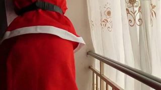 xxx clip 43 M040 - Christmas Special - Santa was Spanked with Cane, scarf fetish on femdom porn -1