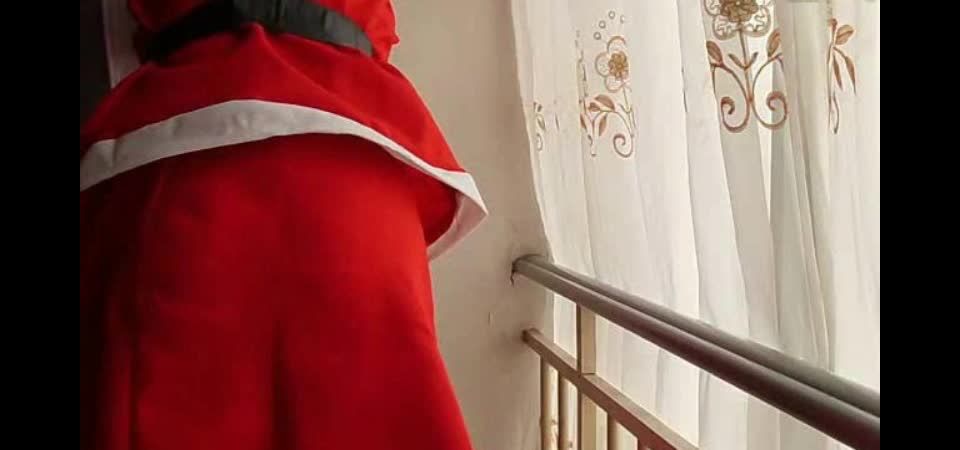 xxx clip 43 M040 - Christmas Special - Santa was Spanked with Cane, scarf fetish on femdom porn 