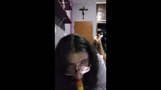 Sex Toys Chubby Trans girl playing with dildo-6