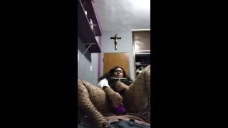 Sex Toys Chubby Trans girl playing with dildo-9