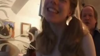 Innocent looking young girl and old man, teen porn video-5