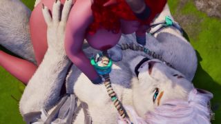 Wild Sin - Orgy near Warrior Camp | Furry Werewolf, Tiger and Lion fucks elf and succubus-6