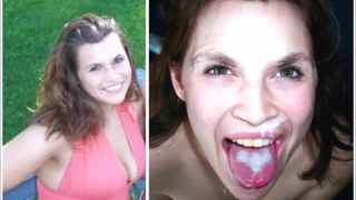 before and after cum facial compilation-0