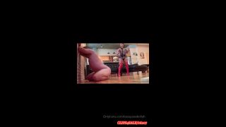 Bossy Ass Delilah2019-08-30 hiny Red thigh high boots worship and merciless WHIPP N - 225-4