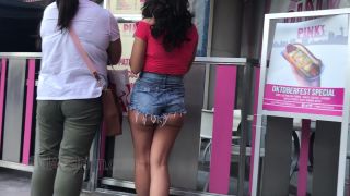 CandidCreeps 877 Booty Shorts Bad Af Cheeks Busting Out of Sh-3