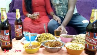 the mistress made special food for her husband at home in fucking-3