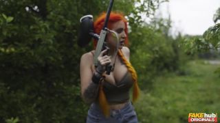  Lola Marie & Petite Princess Eve in Paintballers. Part 2, lola marie on blowjob porn-0