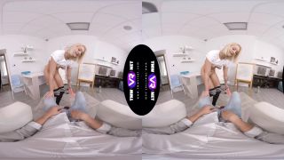 Online Tube Blonde fucks way through lesson - virtual reality-1