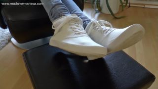 free porn clip 21 girl crush fetish pov | Madame Marissa - Lovely white sneakers | footlicking-3