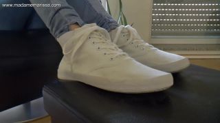 free porn clip 21 girl crush fetish pov | Madame Marissa - Lovely white sneakers | footlicking-5