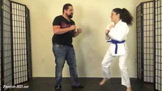 Cleo Earns Her Red Karate Belt – Footjob – Karate Domination(Feet porn)-2