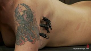 porn video 38 free anal fisting porn Hot Blond BDSM Slave get bound in hard metalBrutally fucked by James Dean & Isis Love, handler on fetish porn-4