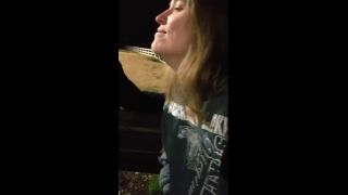 Adult Breastfeeding In Public At Night Outside A McDonaldS 1080p-9