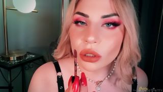 adult video clip 46 surgical fetish Goddess Blonde Kitty – Lipstick Try On Haul, dark lipstick on femdom porn-4