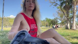 Anastasia Ocean Bared Her Breasts While Walking In The Park, Naked Tits In A Public Place 1080p-6