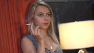 Chloe Smoking In A Little Dress.-4