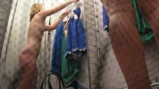 Cute blonde girl in the fitting room. hidden cam-3