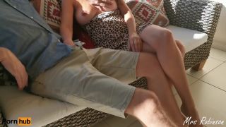 Stepmom Giving Hot Blowjob And Licking Up Cum On Sunny Terrace 1080p-0