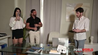 Porn World with Lady Dee in Racy Realtor Lady Dee Turns Presentation Into DP Threesome With Employees.-1
