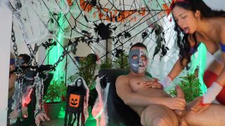 Halloween Party Gets Out Of Control.  The Queen Of Anal Squirt Is Fucked By A Masked Man 1080p-4