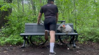 Rocky Vallarta - Biker In Spandex Stretching At The Park-5