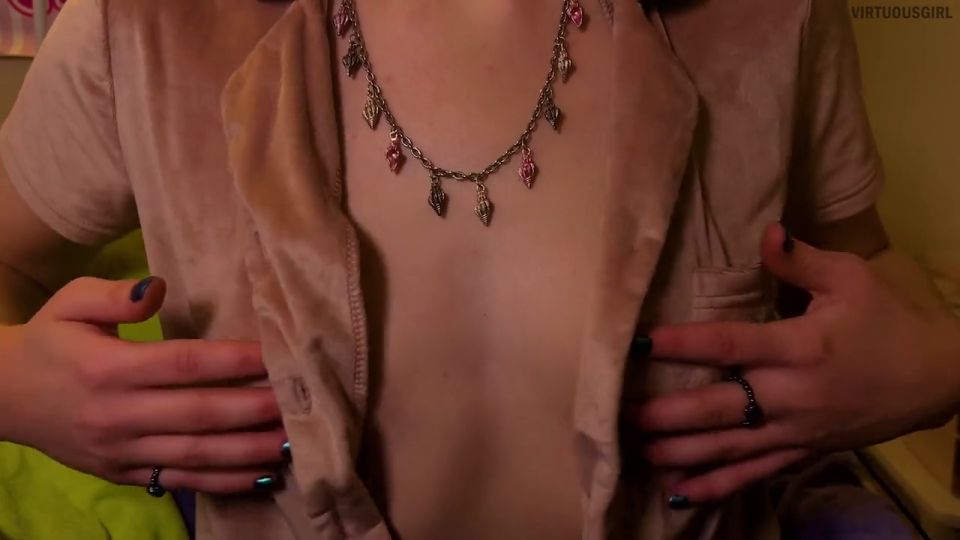 VirtuousGirl - Dirty Talk JOI ASMR Cum on my little titties?