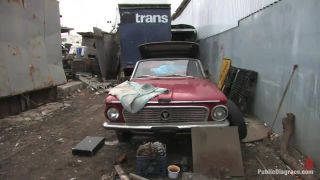 Julie Night - Fisted and Fucked in the Junkyard Public!-8