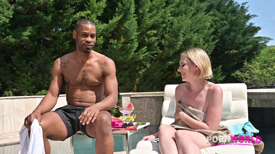 Rebel Rhyder – Bikini Clad Hottie Initiates An Interracial Summer Affair By The Pool GP3315 – Behind Scenes - 2on1