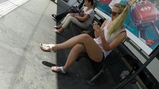 Sexy milf legs crossed toes amar voyeur candid 49(video)-7