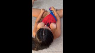 Solo Female Caryn Beaumont Masturbates In A Spidey Suit Caryn Beaumont-8