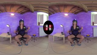 free porn clip 6 [VRFootFetish] Sexy Cop Katy Shows Off Her Fishnet – Clad Feet (Oculus Go) | virtual reality | 3d porn leather glove fetish-0