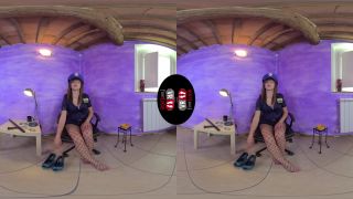 free porn clip 6 [VRFootFetish] Sexy Cop Katy Shows Off Her Fishnet – Clad Feet (Oculus Go) | virtual reality | 3d porn leather glove fetish-4