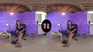 free porn clip 6 [VRFootFetish] Sexy Cop Katy Shows Off Her Fishnet – Clad Feet (Oculus Go) | virtual reality | 3d porn leather glove fetish-5