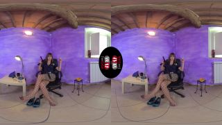 free porn clip 6 [VRFootFetish] Sexy Cop Katy Shows Off Her Fishnet – Clad Feet (Oculus Go) | virtual reality | 3d porn leather glove fetish-7