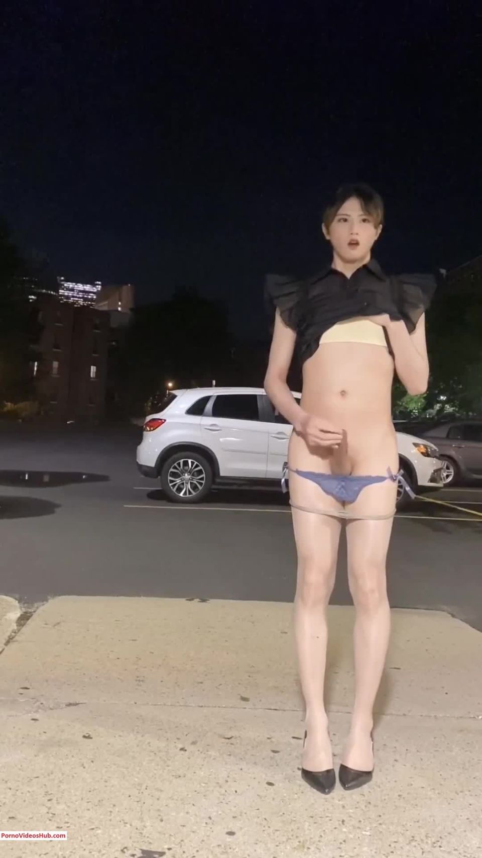 free online video 8 Suki TRANS – Masturbate and Cumshot in Parking Lot on cumshot femdom sissy cuckold