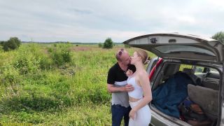 Crystal White – Anal fucked outdoor in car - fuckonstreet - White-0