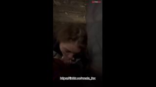 Passionate sex and blowjob in the parking lot with a toy inside-2