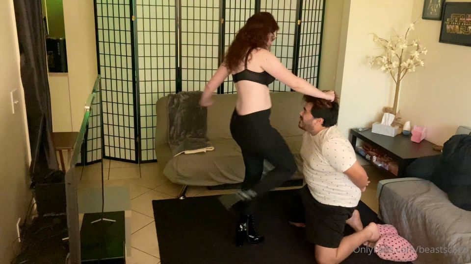  Ballbusting  Ballbusting Beastcage Ballbusting - A guy on his knees gets hit in the groin