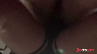 Sissy husbands tiny dick doesnt please me so i make him fuck me with BBC Strap on-4