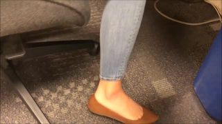 Candid brown flats shoeplay Foot-2