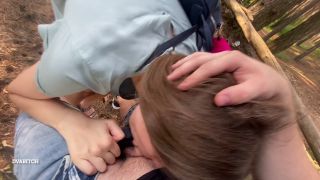 German Amateur DVABitch Sensual Forest Blowjob [FullHD]-5