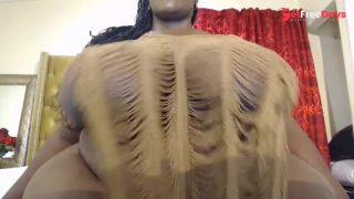 Ebony Bbw Bouncing Her Fat Tits-6